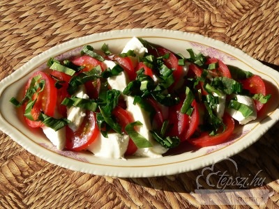 Tavaszi saláta - paleo mozzarella